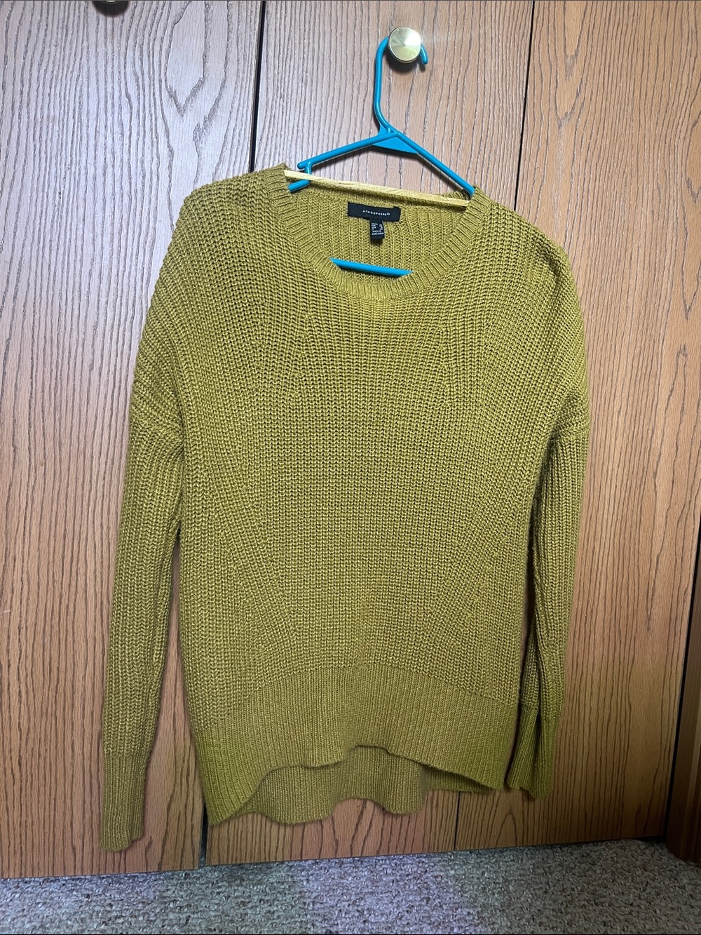 Mustard Knit Crewneck Sweater